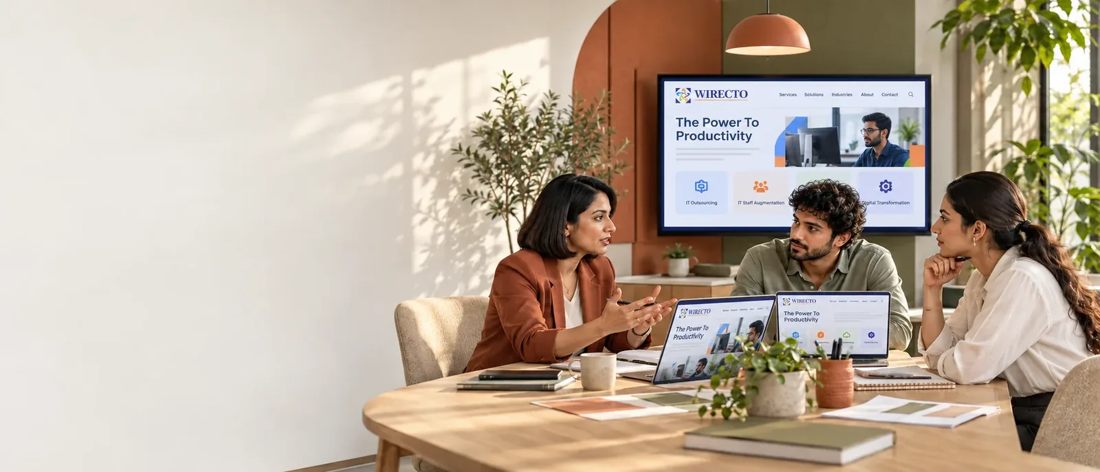 IT outsourcing company in India - Wirecto team at work
